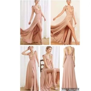 Reformation Peppermint Dress Blush Maxi NWT